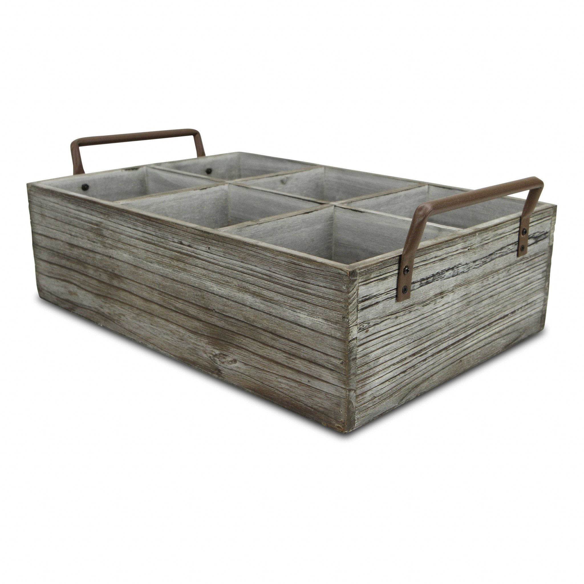 ZeaZu Rustic Six Slot Solid Wood Crate | Wayfair