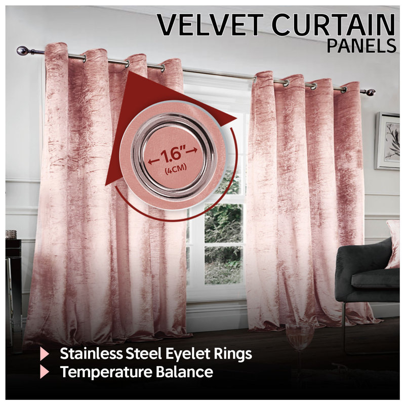 Blackout Curtain, Pink, 168cm Width x 229cm Drop