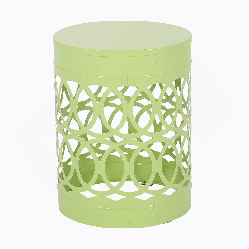 Metal End Table -Large, Green