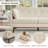 Cattaleya 78" Mid Century Modern Linen Upholstered Square Arms Sofa-1744504353