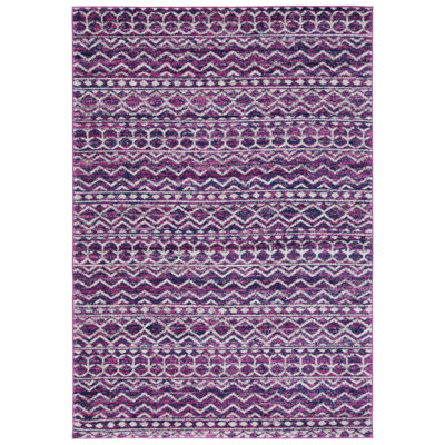 Christa Geometric Fuchsia/Navy Area Rug