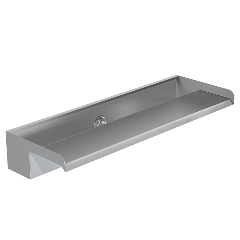 Outdoor Stainless Steel Waterfall Fountain, 10cm H x 60cm W x 20cm D