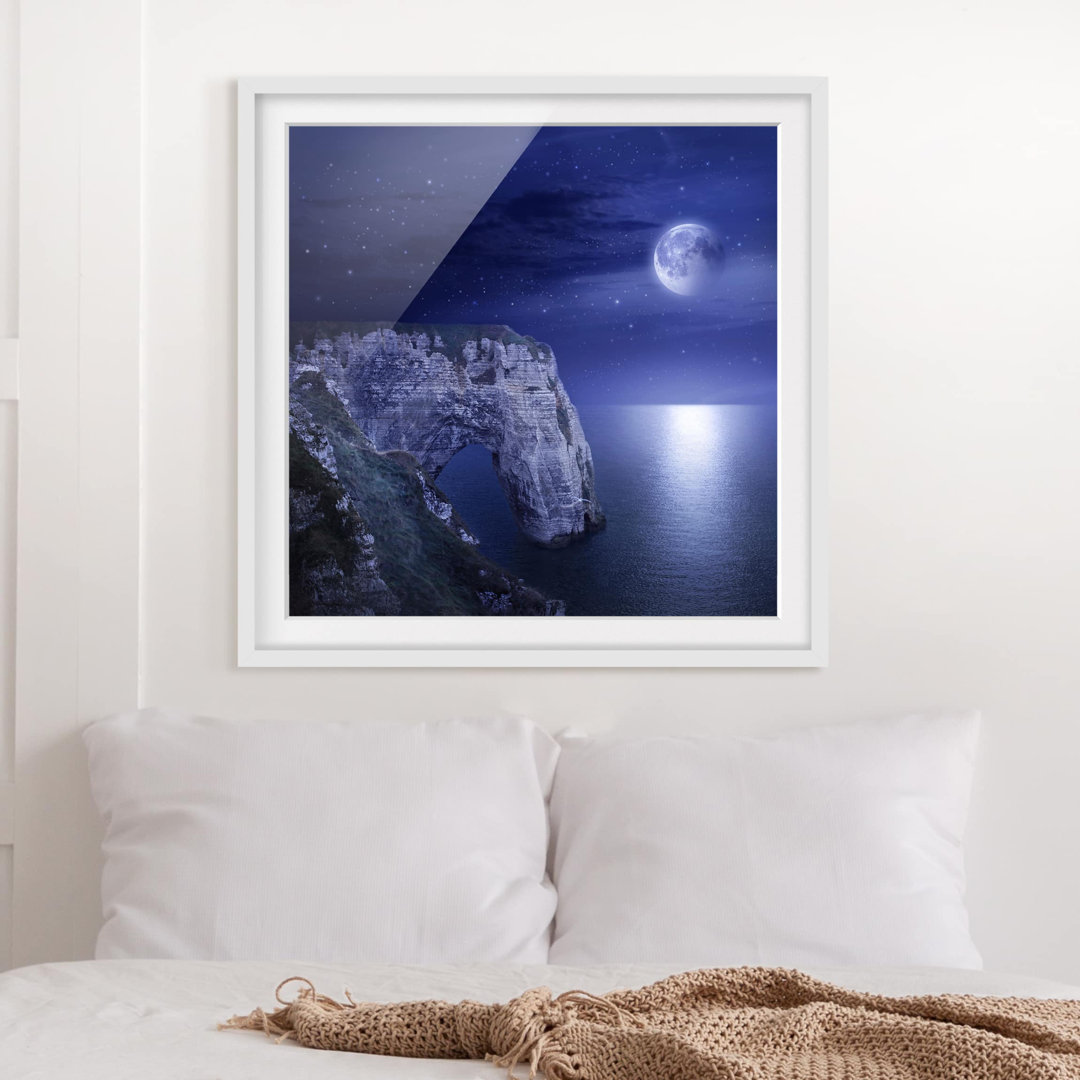 Gerahmtes Poster Cliffs at Night