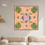 Art mural bohème floral sur toile rose-104344038-104343996