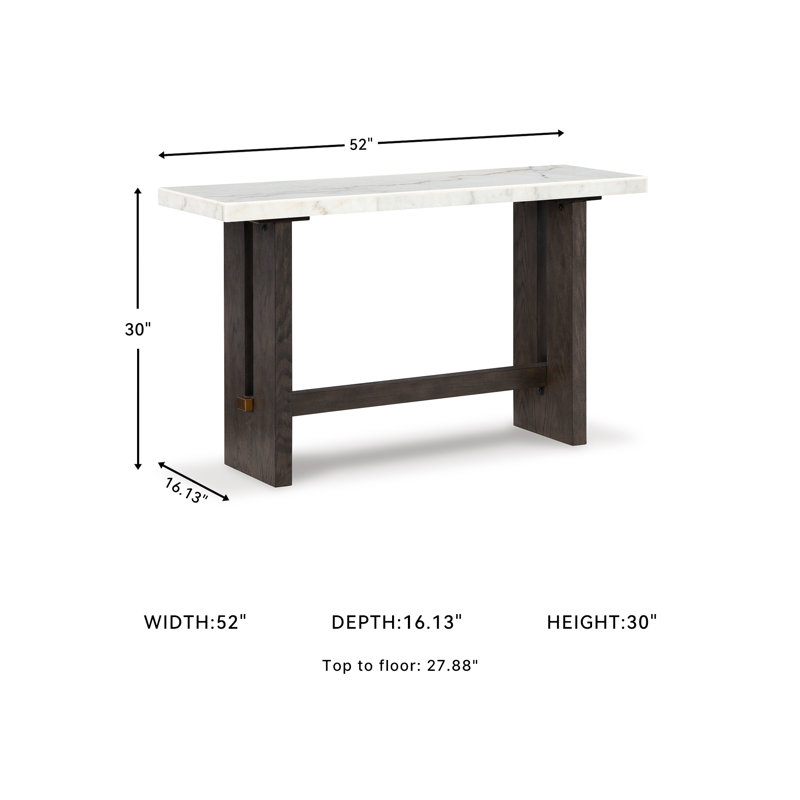 Reylan 47.25'' Glass Top Console Table