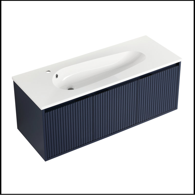 Ensemble de meuble-lavabo simple 47,60 po avec plateau en résine Sabnam