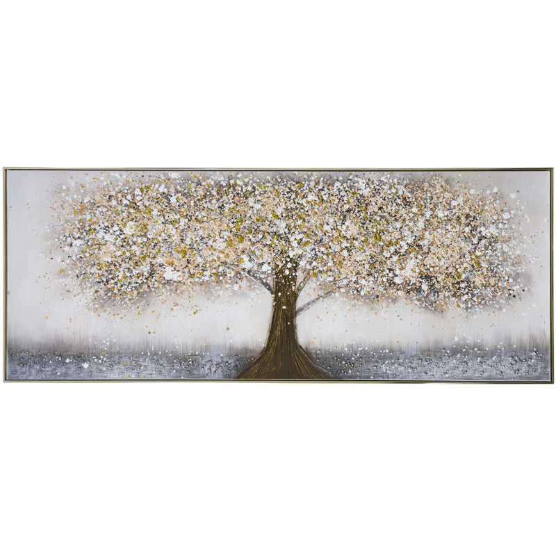 Art mural sur toile, arbre, multicolore, 69 po x 27 po