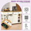  Kitchen Island With Power Outlet, Drop Leaf & Trash Can Storage On Wheels