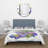 Purple Iris With Birds - Traditional Duvet Cover Set - Microfiber Polyester-66388539