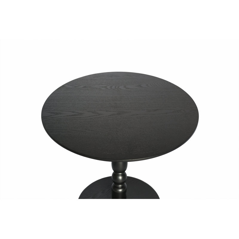 Table d'appoint ronde 23 po, table d'appoint ronde, petite table pour petits espaces, table de chevet moderne avec pieds en bois massif pour le salon 23 po