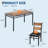 Dining Table Set for 4 with Upholstered Chairs, Wood Kitchen Table & 4 Chairs with Corner Protectors for Small Space-1220874133-1220874128