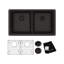 Évier de cuisine à double cuve avec crépine en quartz 33 po x 18 1/2 po x 9 1/2 po Quartz-50337719