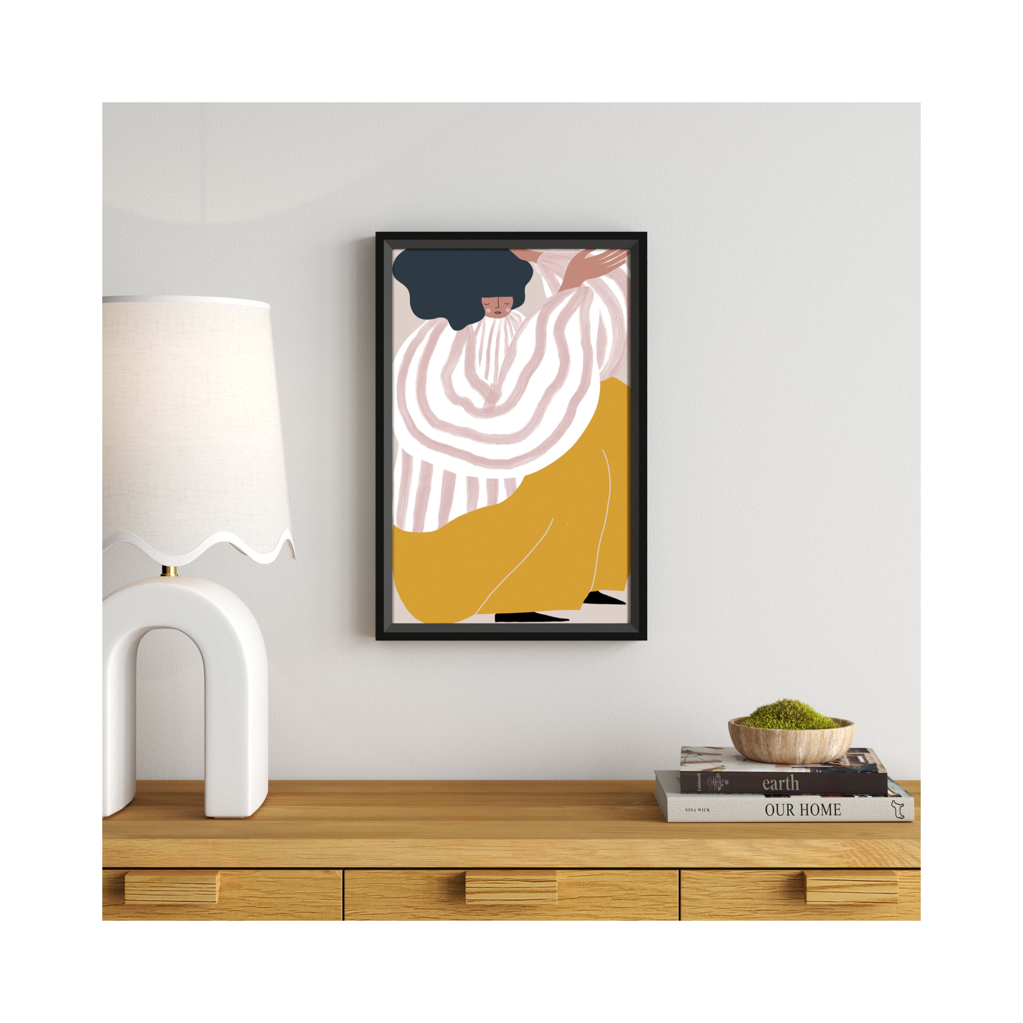 Quarantine Series Portrait 1 by Keely Reyes, Black, 21" H x 14" W x 2" D