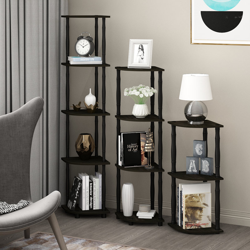 Corner Bookcase, Bamboo Tube