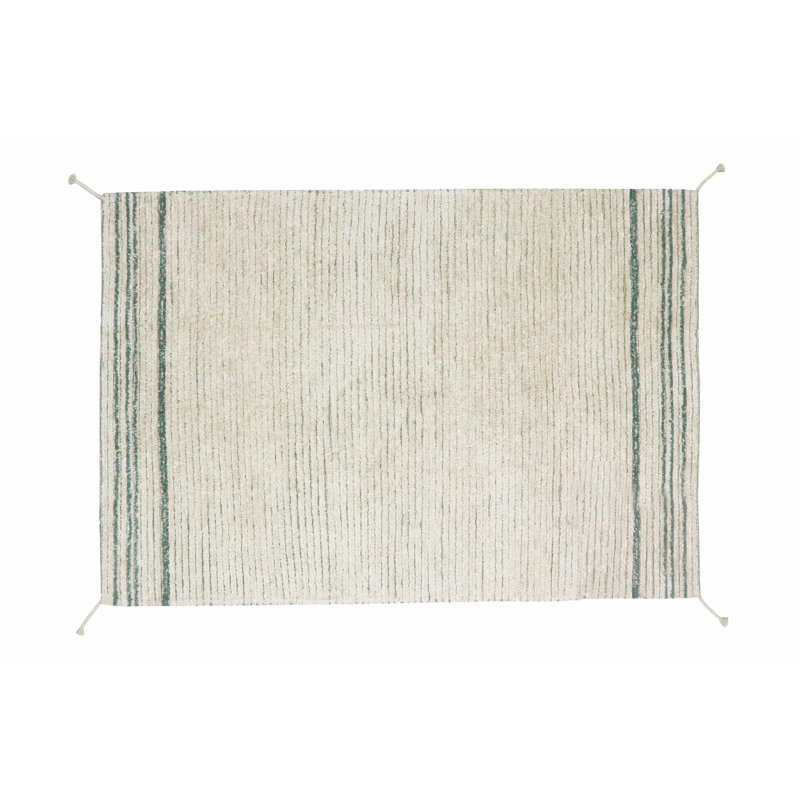 Tapis réversible lavable simple bleu rétro, Rectangle 5 pi 7 po x 8 pi