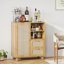 Buffet en rotin avec tablette réglable, buffet avec tiroirs pour le salon, la cuisine, le vestibule-671414256