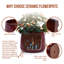 Ensemble de 4 pots de fleurs de 14 po en céramique pour l'intérieur et le jardin-358616950