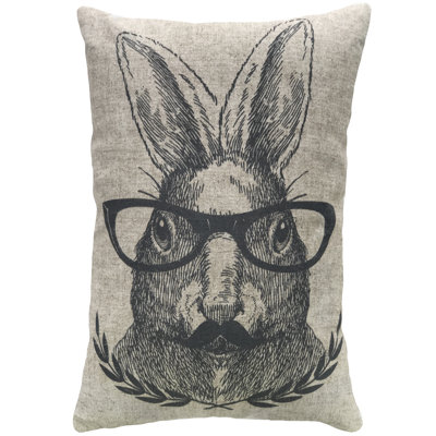 Bunny Linen Reversible Throw Pillow