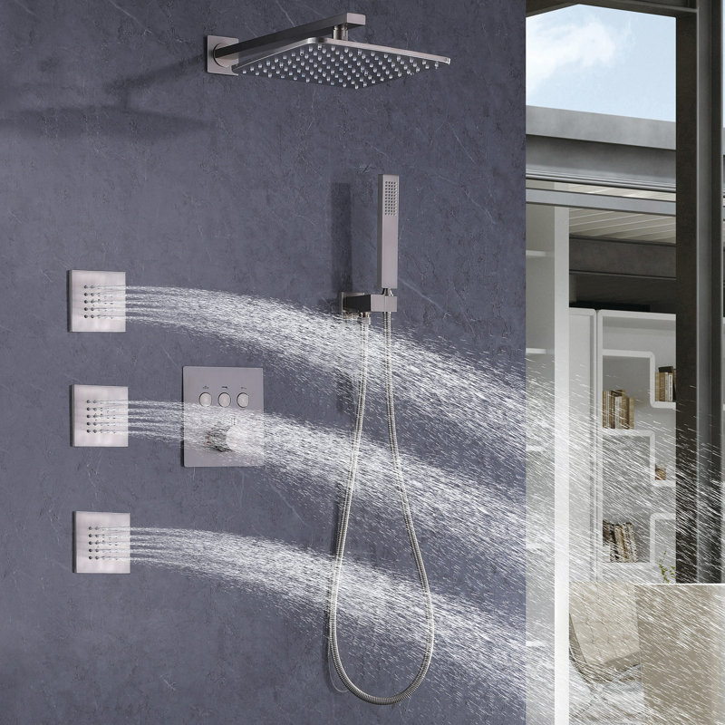 All-In-One Kit with Rough in-Valve, Brushed Nickel