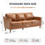 Barton 80.31'' Faux Leather Square Arm Sofa-1904791586