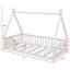 Mignon lit de style tente pour enfants avec garde-corps, lattes et porte durables-83310866-83310864