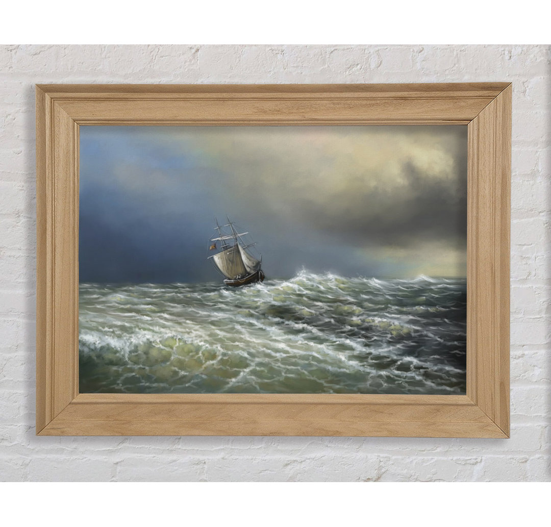 Rough Seas Ship - Einzelner Bilderrahmen Kunstdrucke