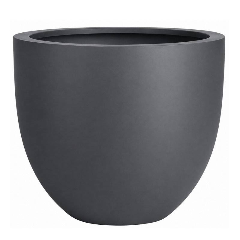 Dorlis Handmade Pot Planter, 15" H x 18" W x 18" D, Charcoal