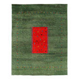 Tapis unique vert / rouge 9 pi 3 po x 12 pi 3 po Wyllow
