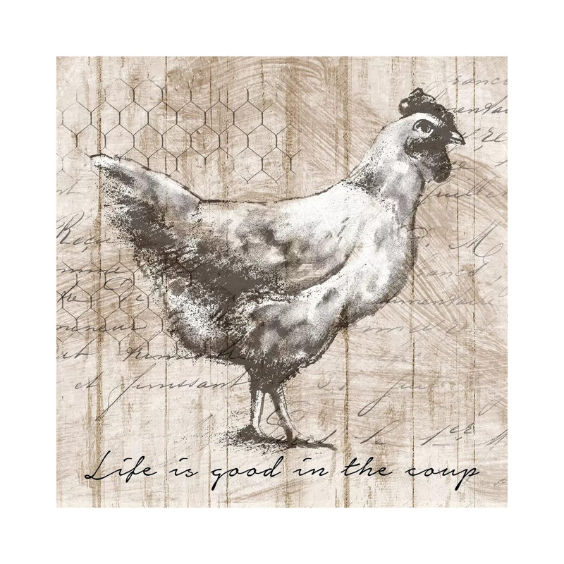 Farm Hen by Conrad Knutsen - Wrapped Canvas Gallery-Wrapped Canvas Giclée, 30.48 cm H x 30.48 cm W