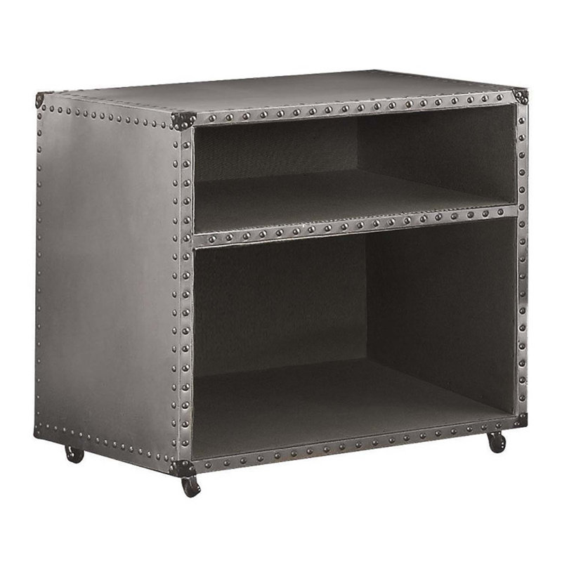 Table de chevet Brancaster avec USB, aluminium