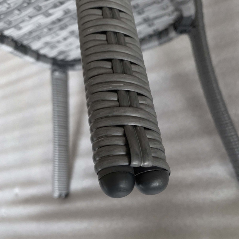 Wicker Side Table With Glass Top