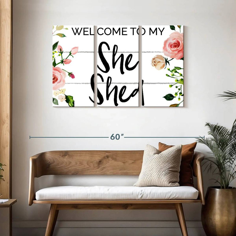She Shed Set I, H 28 po x l 45 po