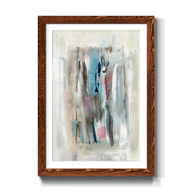 Été délavé - reproduction d'art, H 31,5 po x l 23,5 po x P 1,5 po, Papier avec cadre érable, Blanc