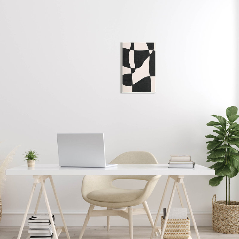Art rétro sur plaque à motif de carreaux ondulés par JJ Design House LLC, H 15 po x l 10 po x P 0,5 po