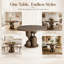 Table de salle à manger en bois de noyer foncé 47 po / 53 po / 59 po Amberly-1933499929
