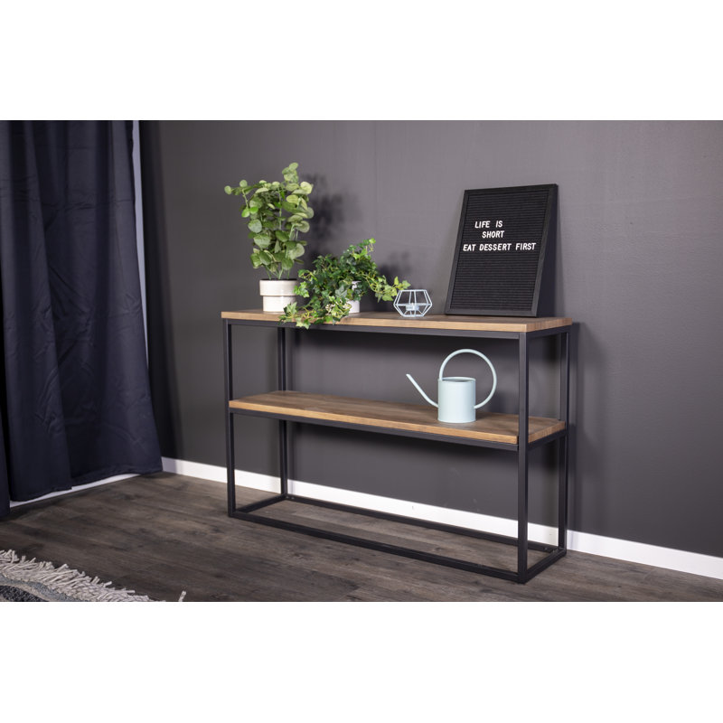 Derron Frame End Table, Black, Vintage 