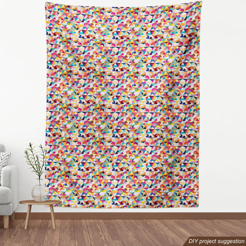 Tissu à motif de triangles agulaires, l 58 po x L 108 po