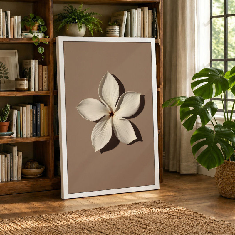 Petal Study Botanical 1 Piece Wrapped Canvas Wall Art, 18x12 - 45.7 x 30.5 cm, Sage Border