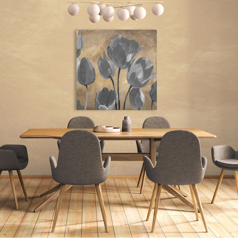 Grey Tulips II by Luca Villa - Wrapped Canvas Art Prints, 70cm H x 70cm W x 4cm D