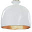 Bianca Ceramic Pendant (Gloss White and Gold)