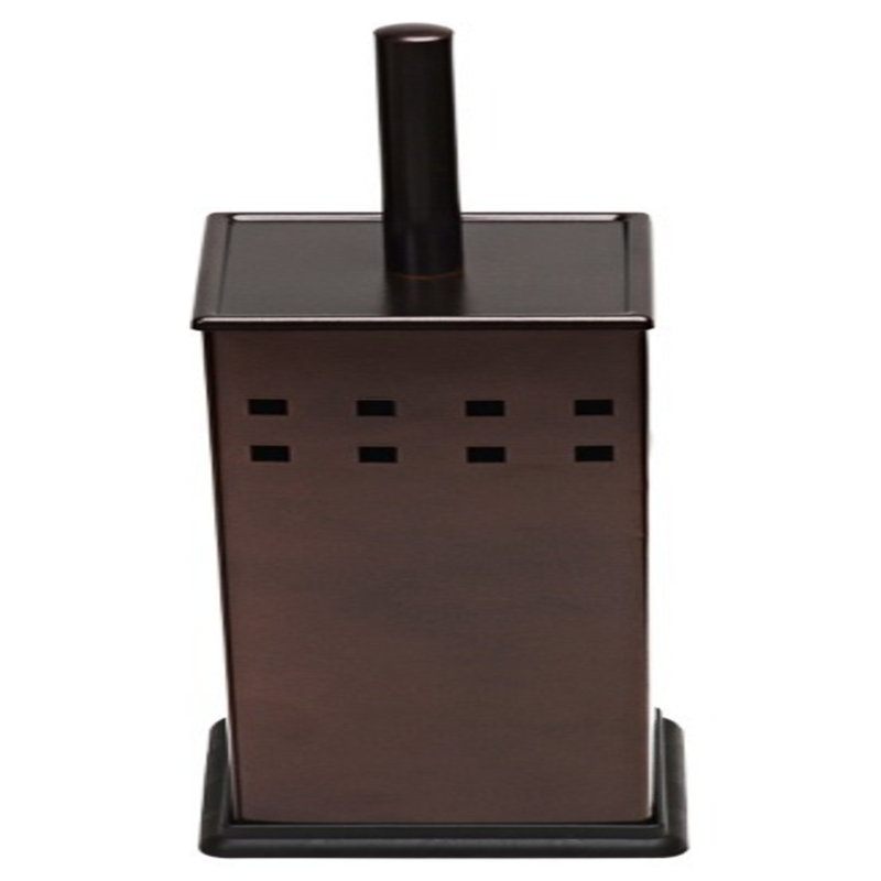 Bronze Ventilated Toilet Brush and Holder Set