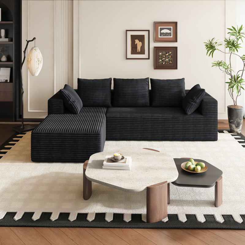 Canapé modulaire 106 po Cloud Comfort, Noir