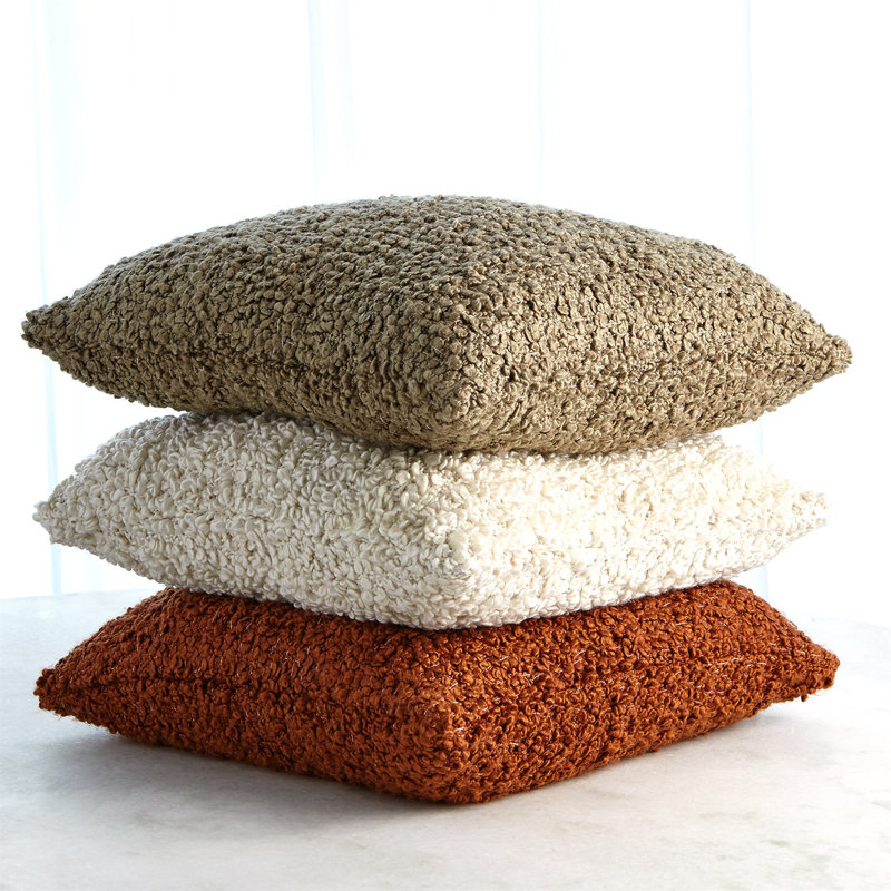 Textured Boucle Pillow, Rust