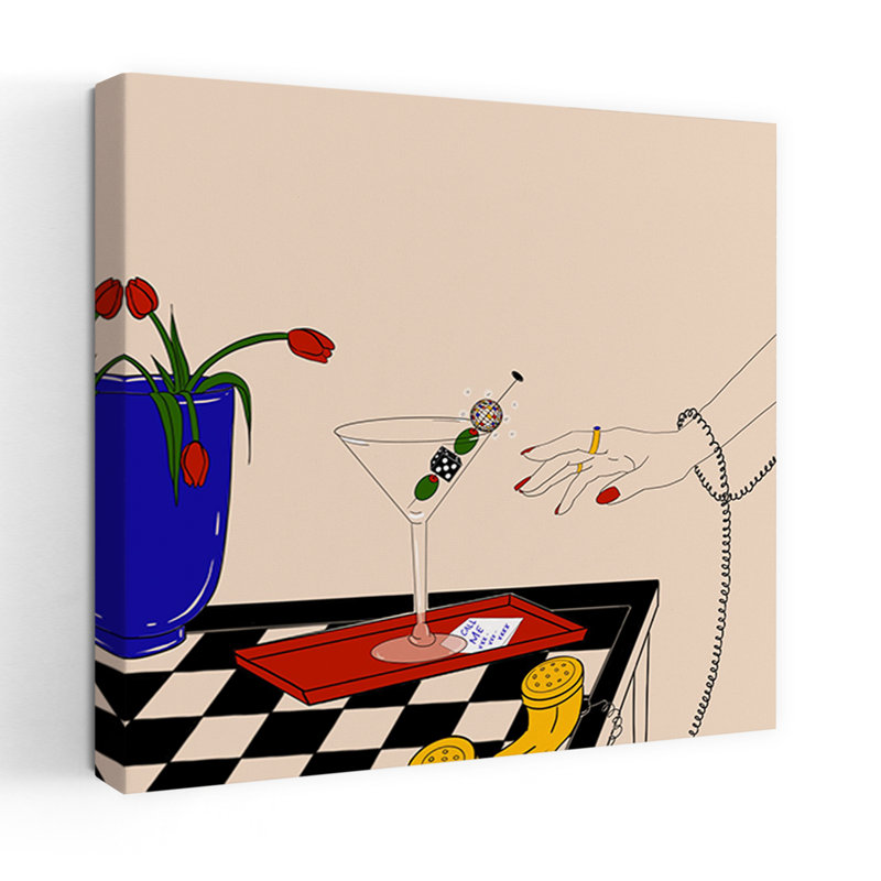 Art contemporain tulipe contemporaine, H 32 po x l 32 po