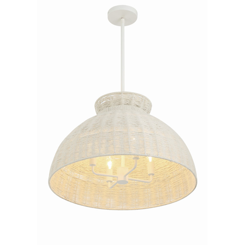 Robersonville 4 - Light Matte White Dome Pendant