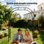 243cm H x 150cm W Metal Arched