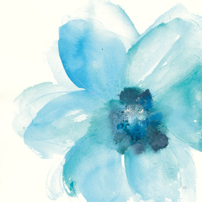 Teal Cosmos II - Wrapped Canvas Painting