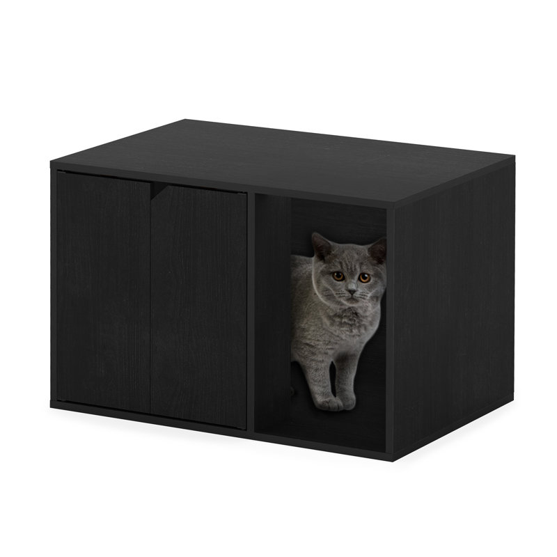 Enceinte de litière Daphie, H 15,8 po x l 23,6 po x P 15,7 po, Noir