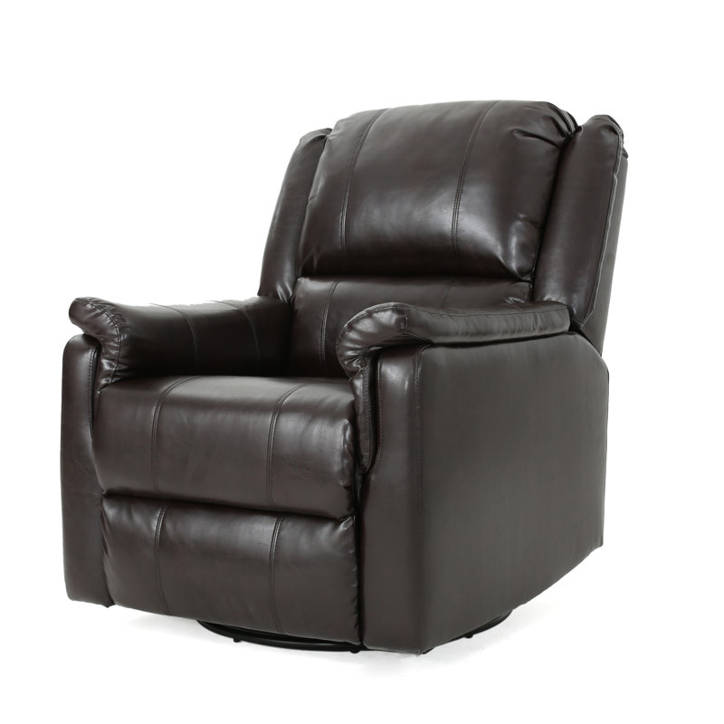  Fauteuil inclinable manuel en polyuréthane brun avec pivot et fauteuil inclinable manuel brun