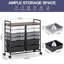 Chariot utilitaire roulant 12 tiroirs avec plateau en bois, rangement pour artisanat mobile et organisateur de fournitures d'art, chariot roulant pour bureau à domicile, rangement pour salle de classe avec roues-117789307